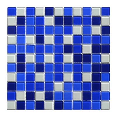 Мозаика стеклянная бледно-голубая Bagama Dark